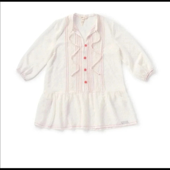 Matilda Jane Light the Way Blouse - EUC - Sheer Boho Peasant Top - Swiss Dot - Picture 3 of 9